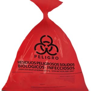 BOLSA. POL P/RESIDUOS BIOLÓGICOS CAL.200 ROJA 55 X 60 CMS
