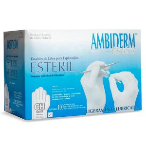 GUANTE DE LATEX P/EXPLORACION "CLASICO" ESTERIL CHICO